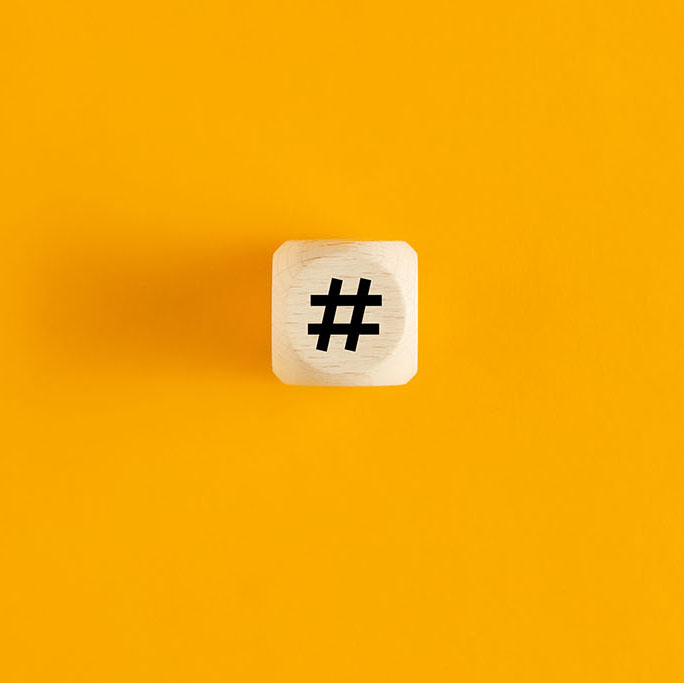 social media management hashtag symbol