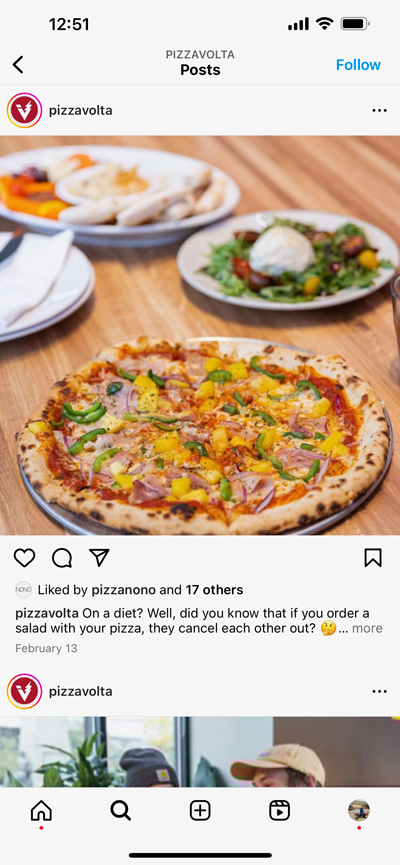pizza volta instagram