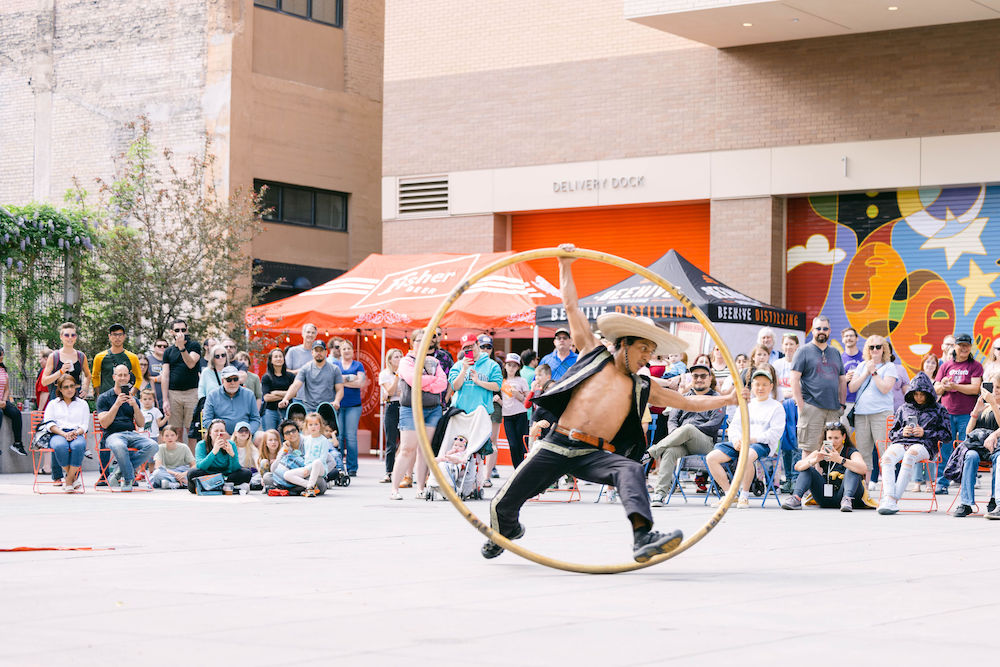 Case Study: SLC Busker Fest Event Photography & Event Marketing by Elle Marketing and Events | pancho libre hoops