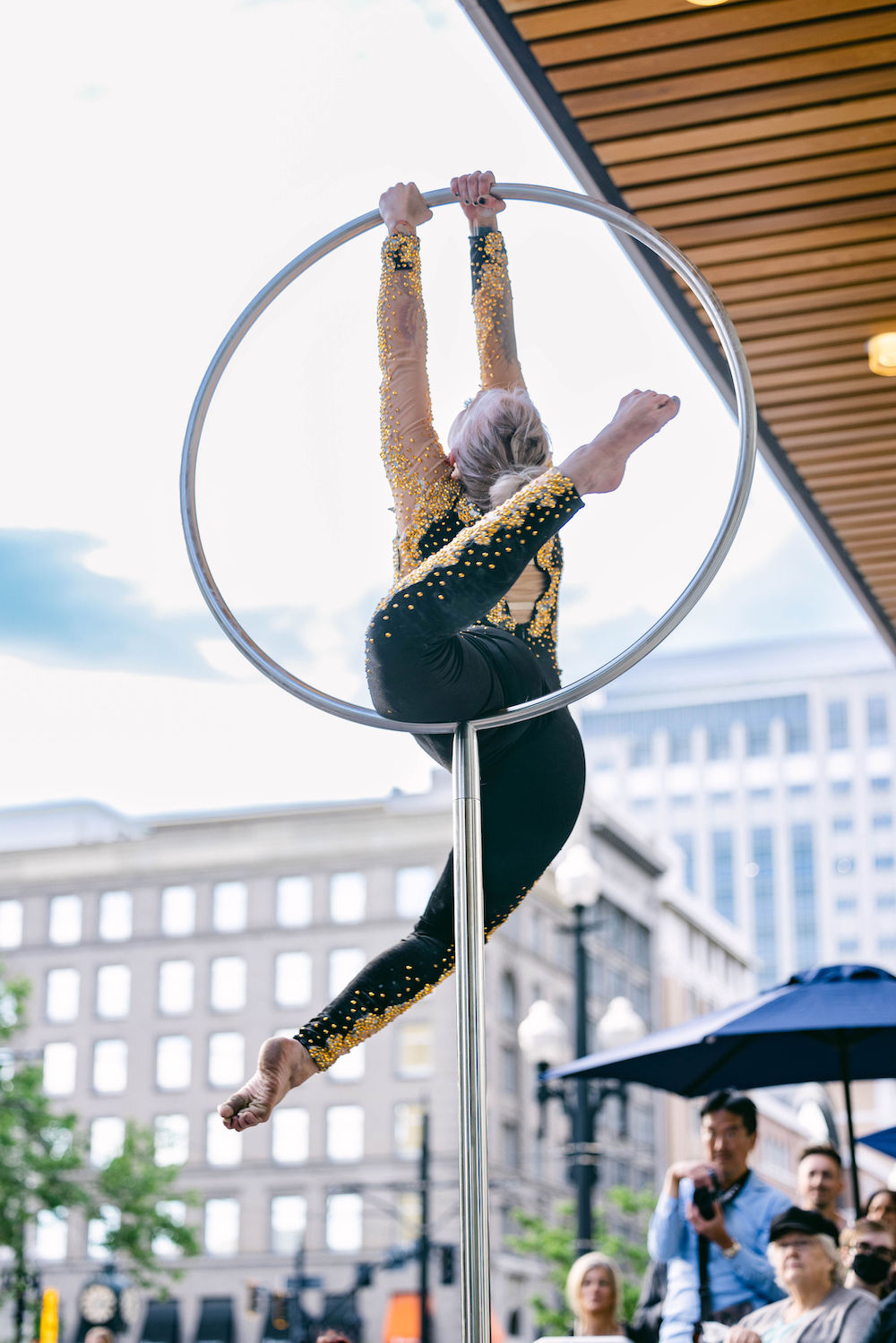 Case Study: SLC Busker Fest Event Photography & Event Marketing by Elle Marketing and Events | lyra performer