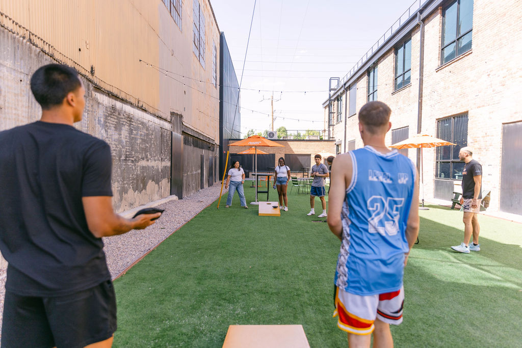 Woodbine Alley Space Cornhole Summer Games Outdoor games
