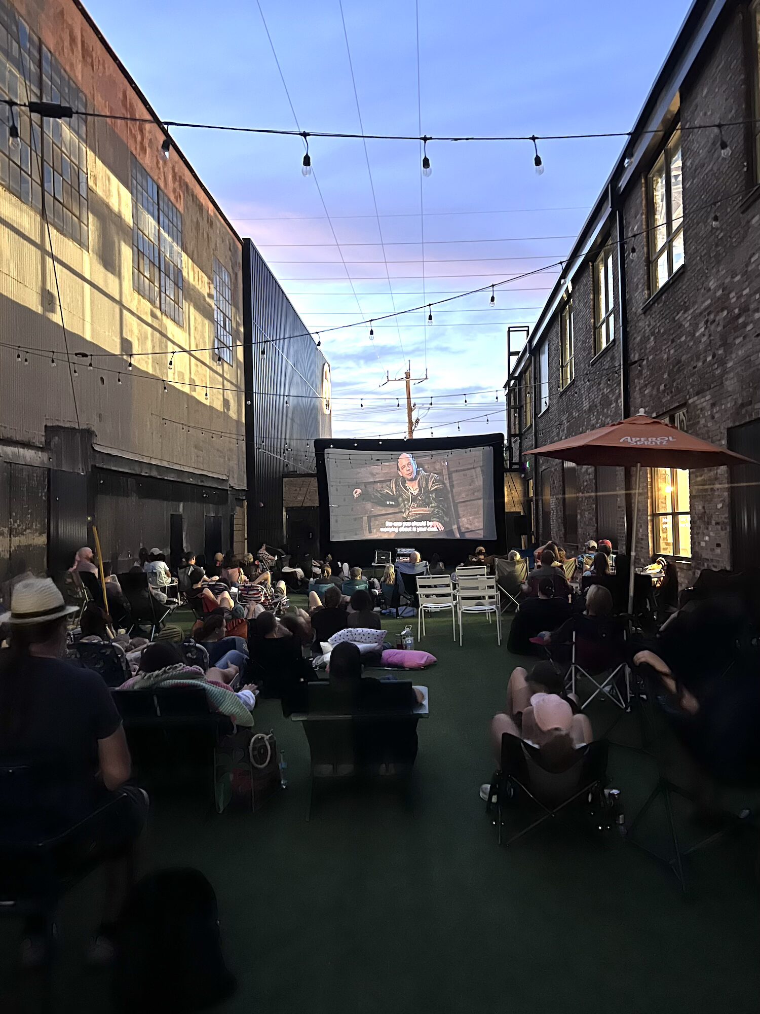 Movies in the Alley under the stars, Woodbine Food Hall