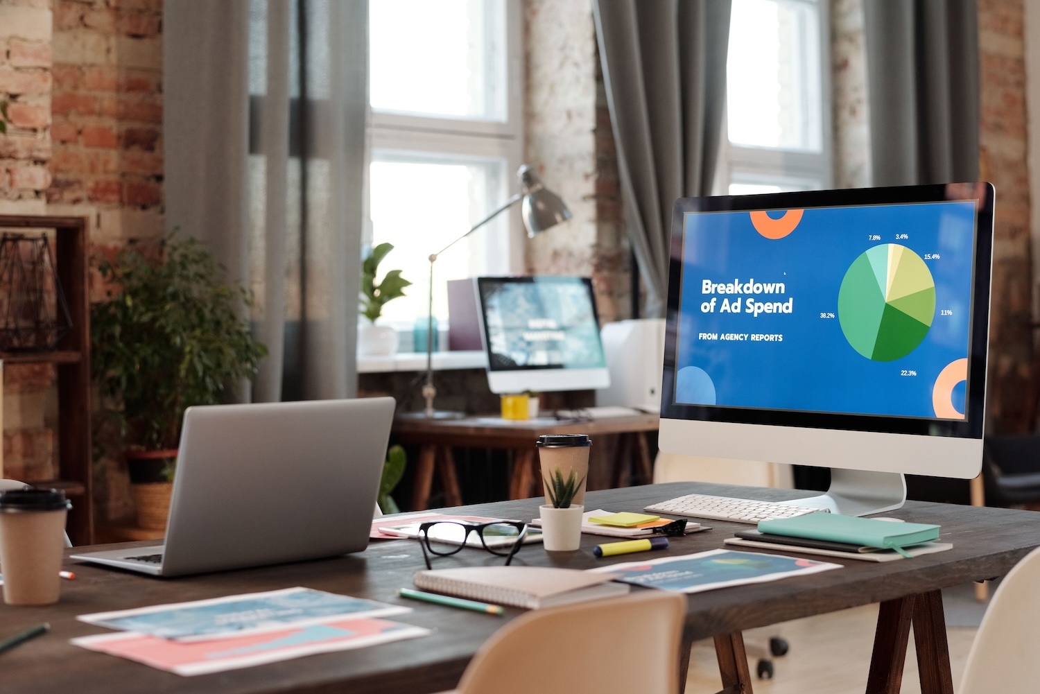 Digital ad spend report representing paid advertising for small businesses.